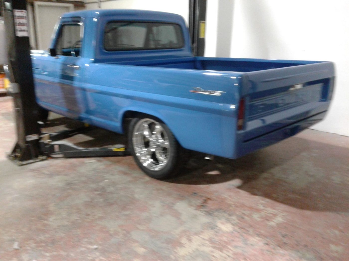 Blue classic Ford pickup