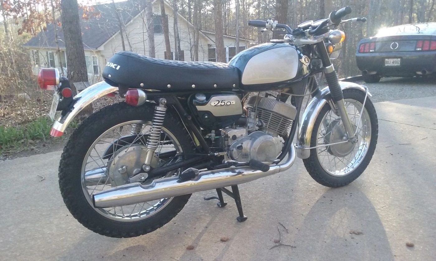 Restored vintage motorcycle